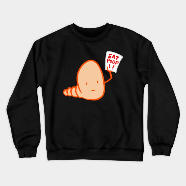 Angry Worm Crewneck Sweatshirt by Fizgigs